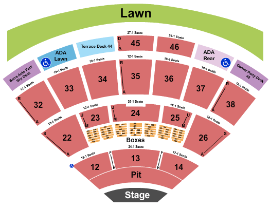 Blossom Music Center Blossom Music Center Seating Chart